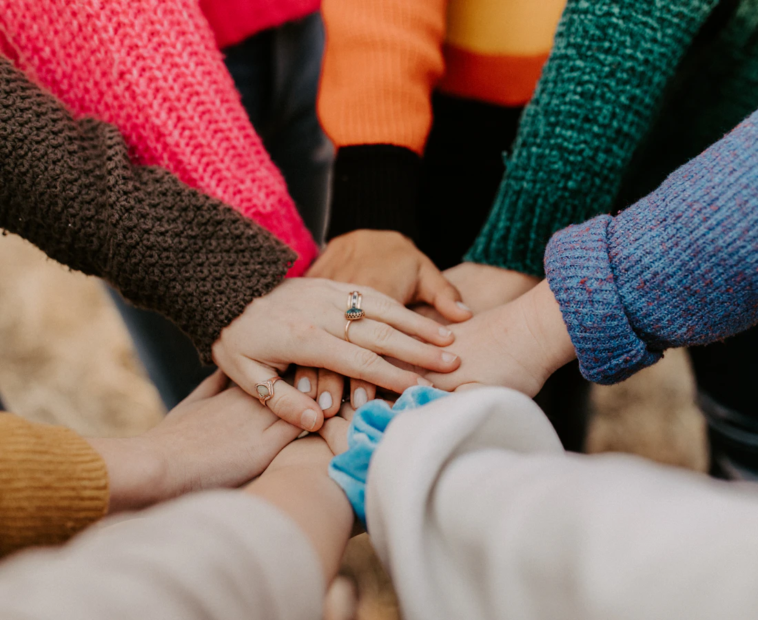 Hands joined together